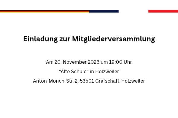 Einladung zur Mitgliederversammlung 2026